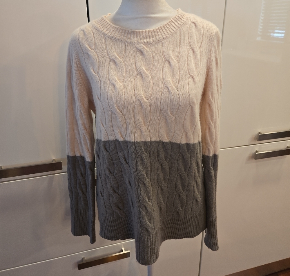Christopher Fischer 100% Cashmere Cableknit Oversized Sweater Womens Xs